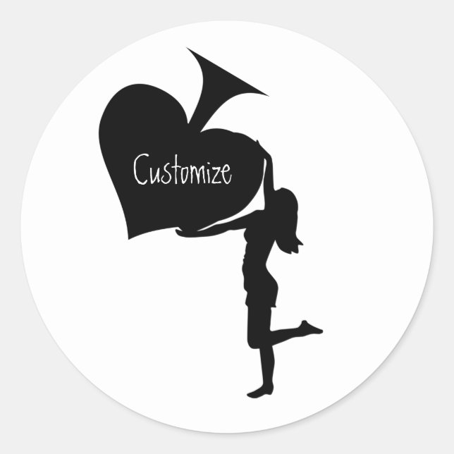 Queen of Spades Holding Black Ace Thunder_Cove Classic Round Sticker (Front)