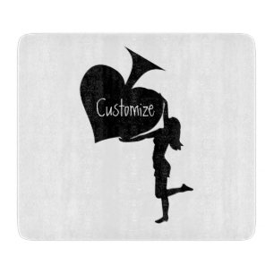 Queen of Spades Holding Black Ace Thunder_Cove Cutting Board