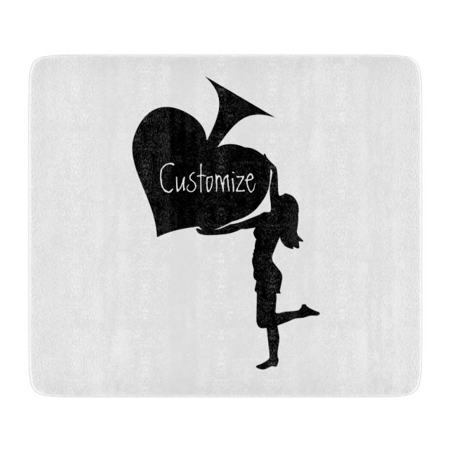 Queen of Spades Holding Black Ace Thunder_Cove Cutting Board (Front)