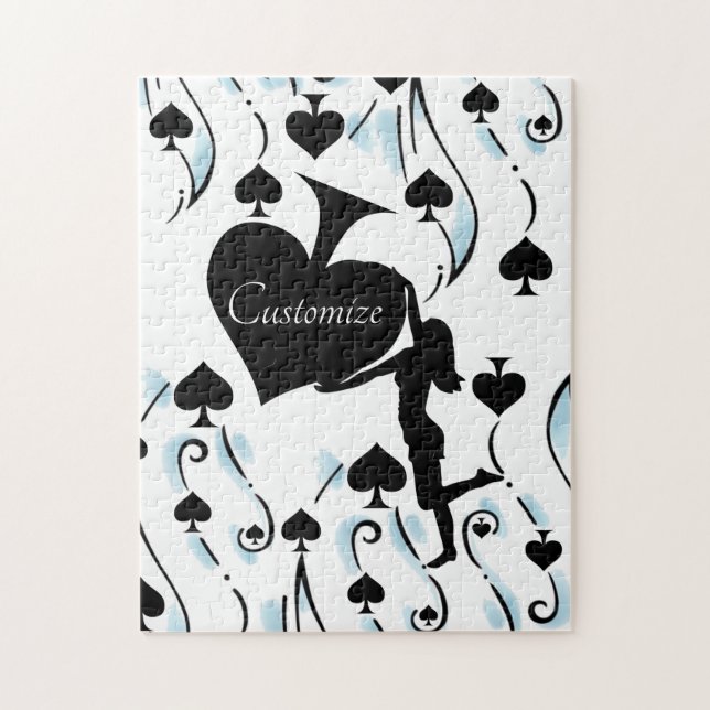 Queen of Spades Holding Black Ace Thunder_Cove Jigsaw Puzzle (Vertical)