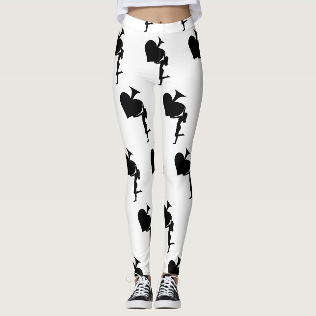 Queen of Spades Holding Black Ace Thunder_Cove Leggings (Front)