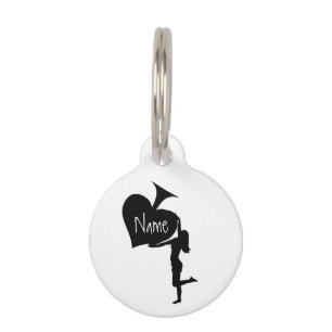 Queen of Spades Holding Black Ace Thunder_Cove Pet Tag