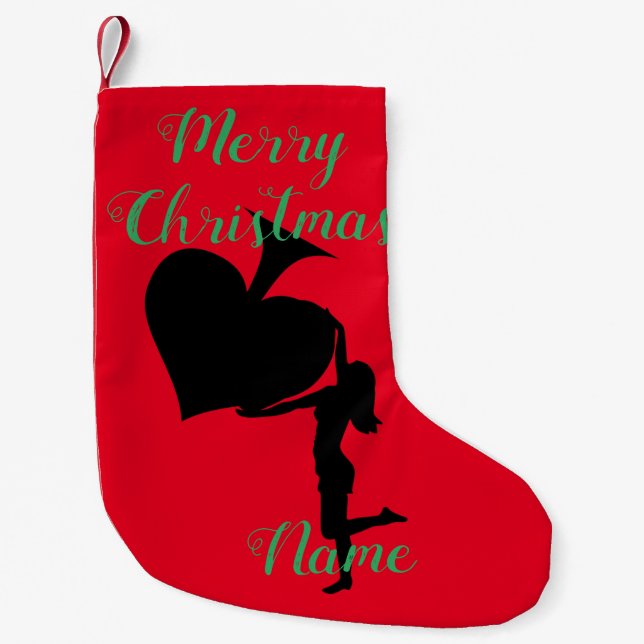 Queen of Spades Holding Black Ace Thunder_Cove  Small Christmas Stocking (Front)