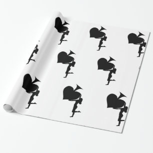 Queen of Spades Holding Black Ace Thunder_Cove Wrapping Paper