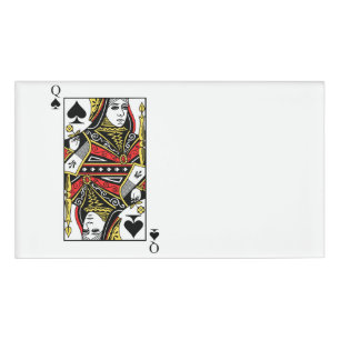 Queen of Spades Name Tag