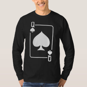 Queen Of Spades Playing Card Halloween Costume Dar T-Shirt