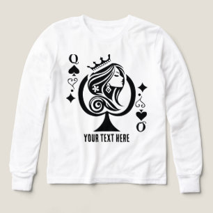 Queen of Spades playing card symbol with elegant