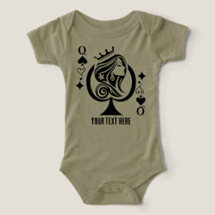 Queen of Spades playing card symbol with elegant