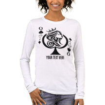 Queen of Spades playing card symbol with elegant