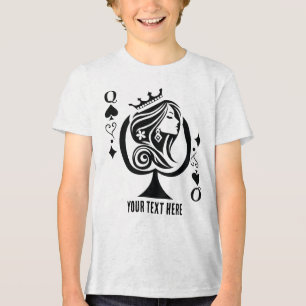 Queen of Spades playing card symbol with elegant Tri-Blend Shirt