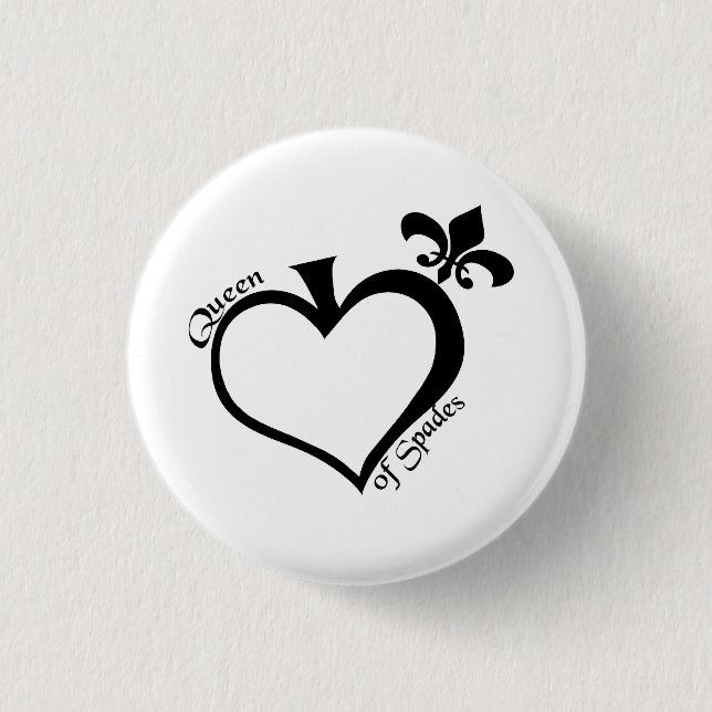 queen of spades sm button (Front)