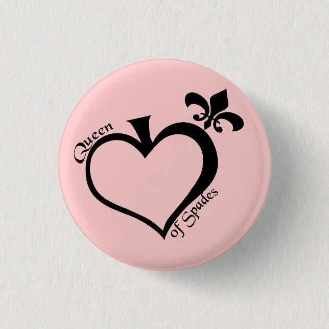 queen of spades sm button - Customised (Front)