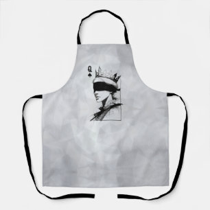 Queen of Spades (Style 1) Fine Art Drawing Apron