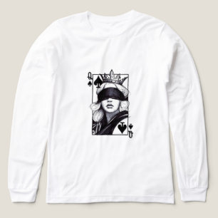 Queen of Spades (Style 7) Fine Art Drawing Tri-Blend Shirt