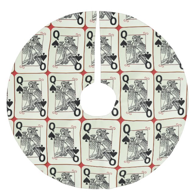 Queen of Spades symbol Thunder_Cove Brushed Polyester Tree Skirt (Front)