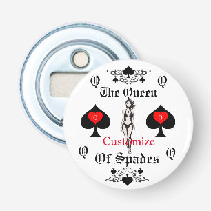 Queen of Spades Tarot Card Thunder_Cove Bottle Opener