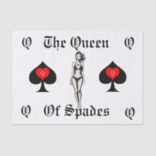 Queen of Spades Tarot Card Thunder_Cove Tissue Paper