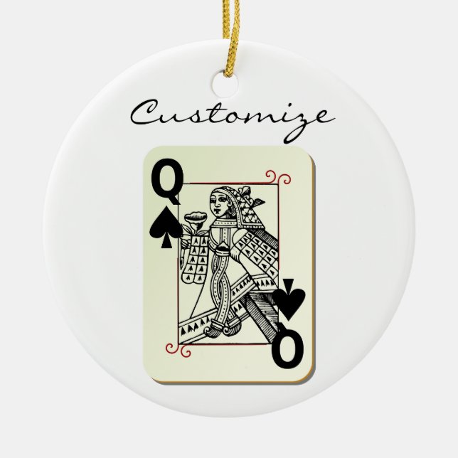 Queen of Spades Thunder_Cove Ceramic Tree Decoration (Front)