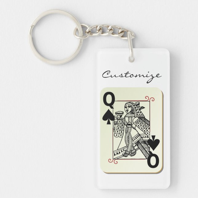 Queen of Spades Thunder_Cove Key Ring (Front)