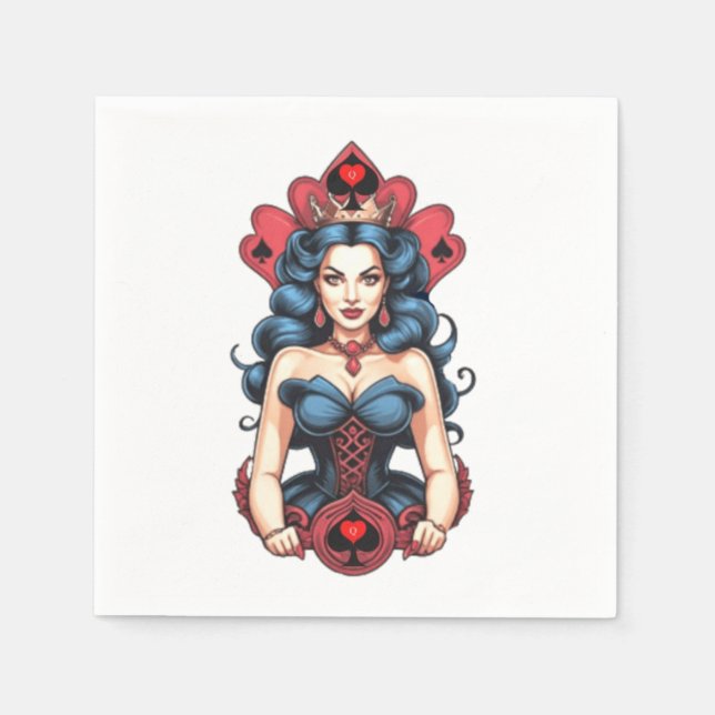 Queen of Spades Thunder_Cove Napkin (Front)