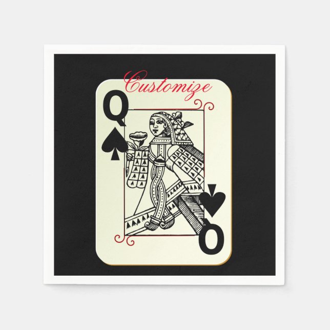 Queen of Spades Thunder_Cove Napkin (Front)