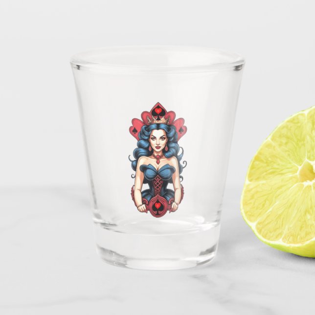 Queen of Spades Thunder_Cove Shot Glass (Front)