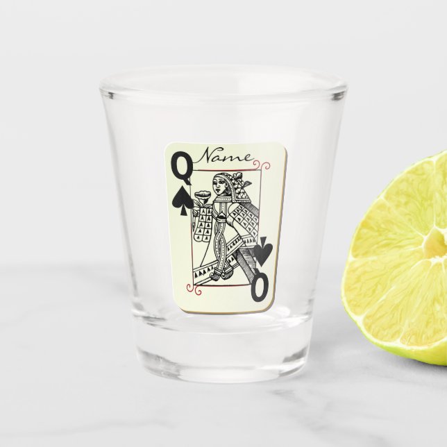 Queen of Spades Thunder_Cove Shot Glass (Front)