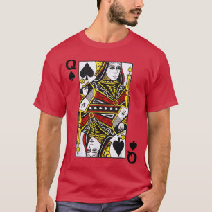 Queen Of Spades Tshirt Blackjack Cards Poker 21 Q