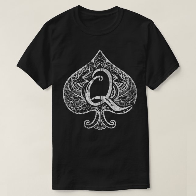 Queen of Spades Zip  T-Shirt (Design Front)