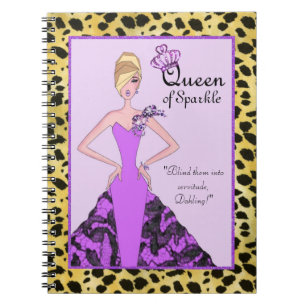 "Queen of Sparkle" Blind Them Into Servitude! Spiral Notebook