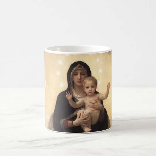 Queen of the Angels Regina Angelorum by Bouguereau Coffee Mug (Center)