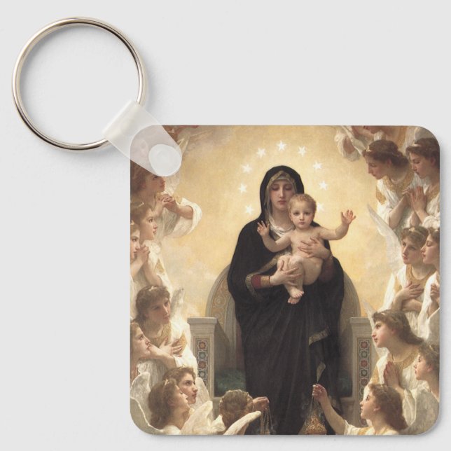 Queen of the Angels Regina Angelorum by Bouguereau Key Ring (Front)