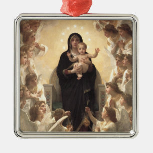 Queen of the Angels Regina Angelorum by Bouguereau Metal Tree Decoration