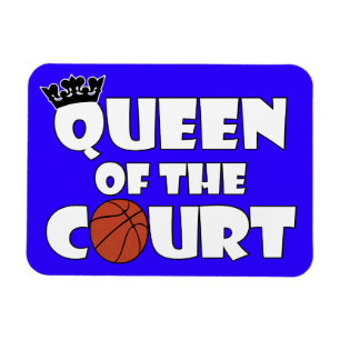 Queen of the Basketball Court Custom Colour Girls' Magnet