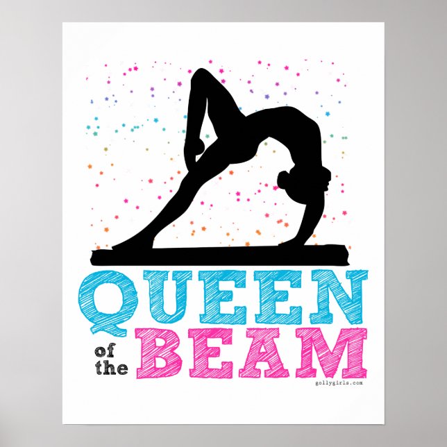 Queen of the Beam Gymnastics by Golly Girls Poster (Front)