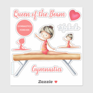 Queen of the Beam Gymnastics Girl Personalised