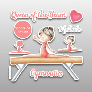 Queen of the Beam Gymnastics Girl Personalised