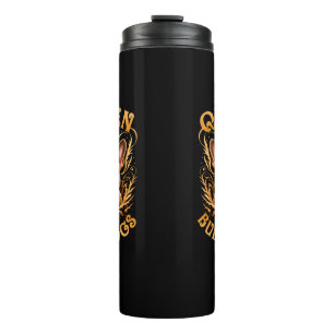 Queen of the bulldogs french bulldog mum thermal tumbler