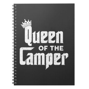Queen Of The Camper Funny Camping Outdoor Women RV Notebook