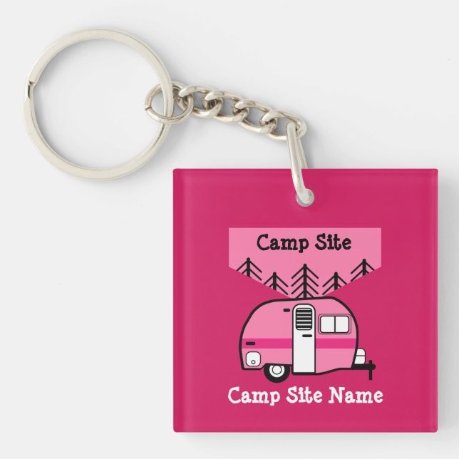 Queen of the Camper - Funny Camping RV Caravan Key Ring (Front)