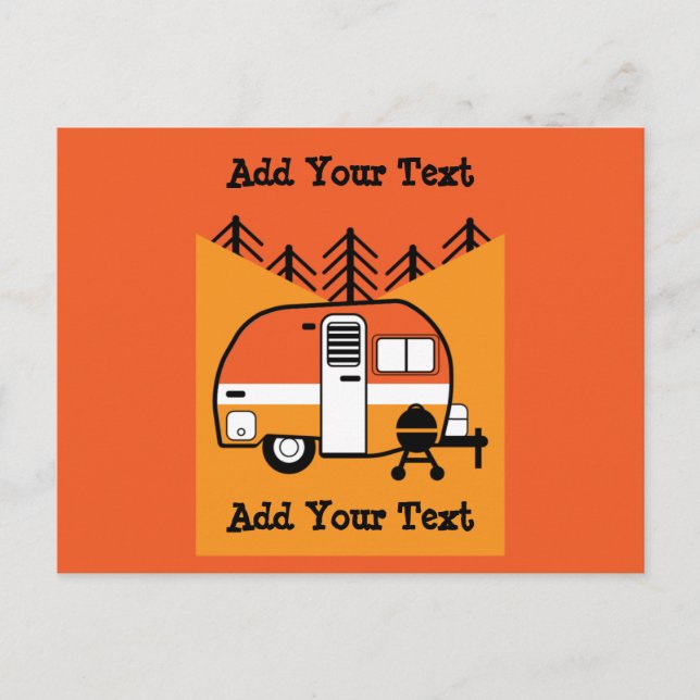 Queen of the Camper - Funny Camping RV   Postcard (Front)