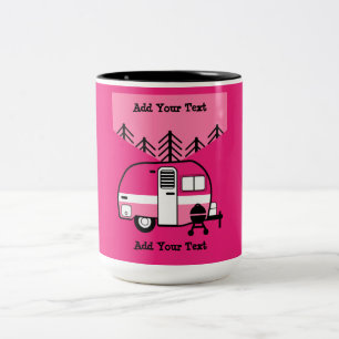 Queen of the Camper - Funny Camping RV Two-Tone Coffee Mug