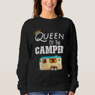 Queen Of The Camper Rv Camping Happy Camper Campe Sweatshirt