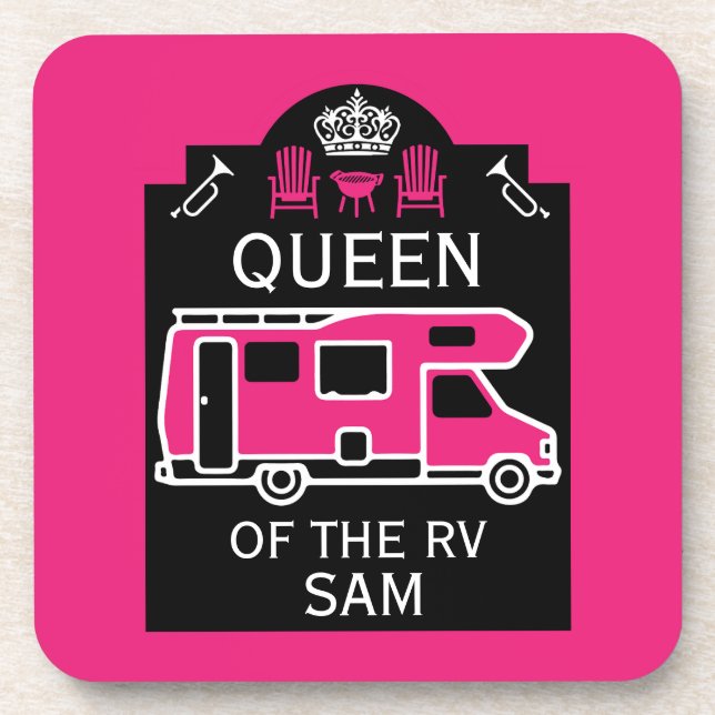 Queen Of The Camper RV Coaster (Front)