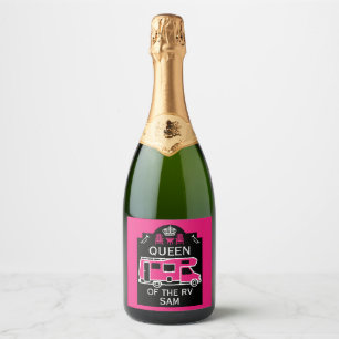 Queen Of The Camper RV Sparkling Wine Label