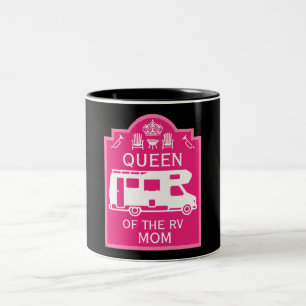 Queen Of The Camper RV Two-Tone Coffee Mug