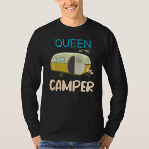 Queen Of The Camper Van Rv Camping  Road Travellin T-Shirt