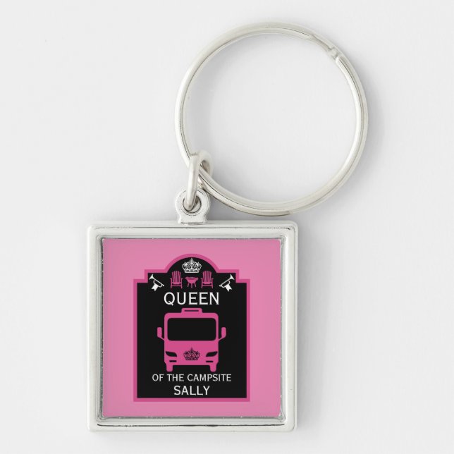Queen Of The Campsite Key Ring (Front)