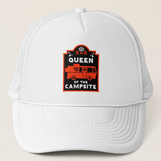 Queen Of The Campsite Trucker Hat (Front)