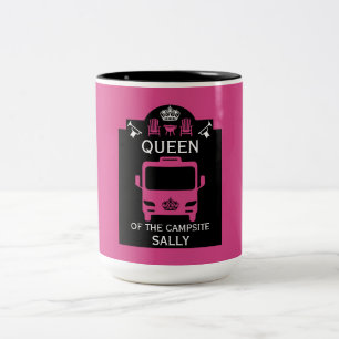 Queen Of The Campsite Two-Tone Coffee Mug